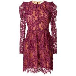 Michael Kors‎ Scalloped Corded Floral Lace Dress